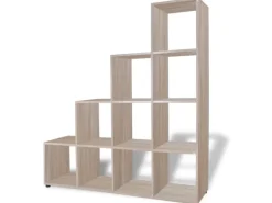 vidaXL Treppenregal Bücherregal 142 cm Eiche