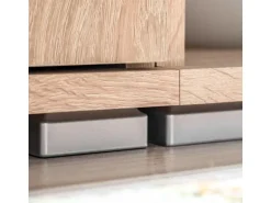 vidaXL TV Wohnwand mit LED-Leuchten Sonoma Eiche