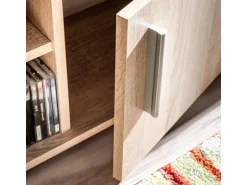 vidaXL TV Wohnwand mit LED-Leuchten Sonoma Eiche
