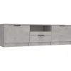 vidaXL TV-Schrank Betongrau 140x35x40 cm Holzwerkstoff