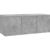 vidaXL TV-Schrank Betongrau 80x34x30 cm Holzwerkstoff