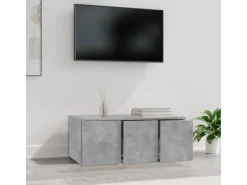 vidaXL TV-Schrank Betongrau 80x34x30 cm Holzwerkstoff