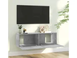 vidaXL TV-Schrank Betongrau 100x30x30 cm Holzwerkstoff
