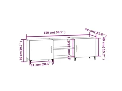 vidaXL TV-Schrank Braun Eichen-Optik 150x30x50 cm Holzwerkstoff Modell 2
