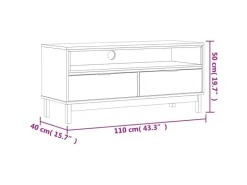 vidaXL TV-Schrank FLAM 110x40x50 cm Massivholz Kiefür Modell 1