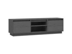 vidaXL TV-Schrank Grau 140x35x40 cm Massivholz Kiefür