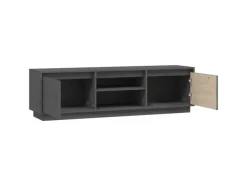 vidaXL TV-Schrank Grau 140x35x40 cm Massivholz Kiefür