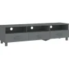vidaXL TV-Schrank HAMAR Dunkelgrau 158x40x40 cm Massivholz Kiefür