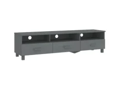 vidaXL TV-Schrank HAMAR Dunkelgrau 158x40x40 cm Massivholz Kiefür