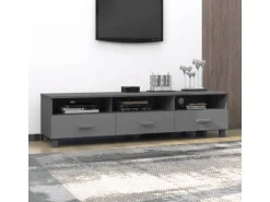 vidaXL TV-Schrank HAMAR Dunkelgrau 158x40x40 cm Massivholz Kiefür