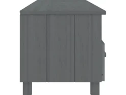vidaXL TV-Schrank HAMAR Dunkelgrau 158x40x40 cm Massivholz Kiefür