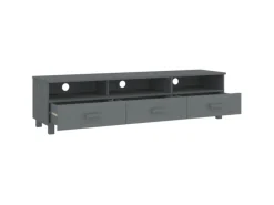 vidaXL TV-Schrank HAMAR Dunkelgrau 158x40x40 cm Massivholz Kiefür
