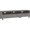 vidaXL TV-Schrank HAMAR Hellgrau 158x40x40 cm Massivholz Kiefür