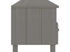 vidaXL TV-Schrank HAMAR Hellgrau 158x40x40 cm Massivholz Kiefür
