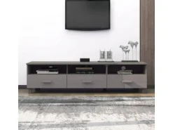 vidaXL TV-Schrank HAMAR Hellgrau 158x40x40 cm Massivholz Kiefür