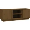 vidaXL TV-Schrank Honigbraun 110x35x40,5 cm Massivholz Kiefür