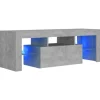 vidaXL TV-Schrank mit LED-Beleuchtung Betongrau 120x35x40 cm Modell 2