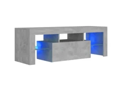 vidaXL TV-Schrank mit LED-Beleuchtung Betongrau 120x35x40 cm Modell 2