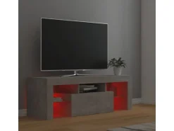 vidaXL TV-Schrank mit LED-Beleuchtung Betongrau 120x35x40 cm Modell 2