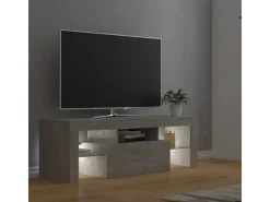 vidaXL TV-Schrank mit LED-Beleuchtung Betongrau 120x35x40 cm Modell 2