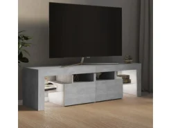 vidaXL TV-Schrank mit LED-Beleuchtung Betongrau 140x36,5x40 cm