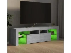 vidaXL TV-Schrank mit LED-Beleuchtung Betongrau 140x36,5x40 cm