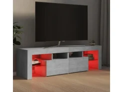 vidaXL TV-Schrank mit LED-Beleuchtung Betongrau 140x36,5x40 cm