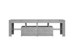vidaXL TV-Schrank mit LED-Beleuchtung Betongrau 140x36,5x40 cm