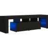 vidaXL TV-Schrank mit LED-Beleuchtung Schwarz 140x36,5x40 cm