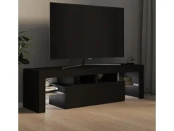 vidaXL TV-Schrank mit LED-Beleuchtung Schwarz 140x36,5x40 cm