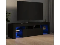 vidaXL TV-Schrank mit LED-Beleuchtung Schwarz 140x36,5x40 cm