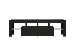 vidaXL TV-Schrank mit LED-Beleuchtung Schwarz 140x36,5x40 cm