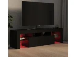 vidaXL TV-Schrank mit LED-Beleuchtung Schwarz 140x36,5x40 cm