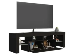 vidaXL TV-Schrank mit LED-Beleuchtung Schwarz 140x36,5x40 cm