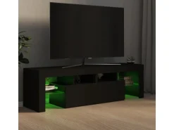 vidaXL TV-Schrank mit LED-Beleuchtung Schwarz 140x36,5x40 cm