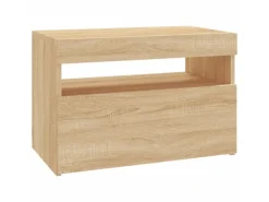 vidaXL TV-Schrank mit LED-Leuchten Sonoma-Eiche 60x35x40 cm