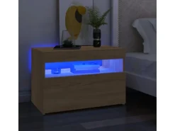 vidaXL TV-Schrank mit LED-Leuchten Sonoma-Eiche 60x35x40 cm