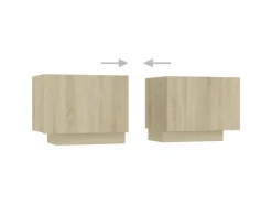 vidaXL TV-Schrank mit LED-Leuchten Sonoma-Eiche 200x35x40 cm