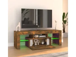 vidaXL TV-Schrank mit LED-Leuchten Räuchereiche 120x35x40 cm Modell 4