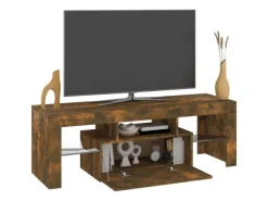 vidaXL TV-Schrank mit LED-Leuchten Räuchereiche 120x35x40 cm Modell 4