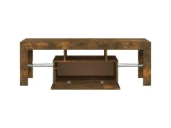 vidaXL TV-Schrank mit LED-Leuchten Räuchereiche 120x35x40 cm Modell 4