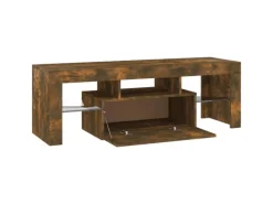 vidaXL TV-Schrank mit LED-Leuchten Räuchereiche 120x35x40 cm Modell 4