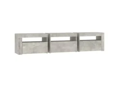 vidaXL TV-Schrank mit LED-Leuchten Betongrau 180x35x40 cm 1
