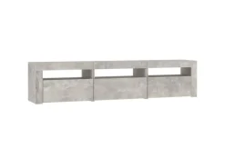 vidaXL TV-Schrank mit LED-Leuchten Betongrau 180x35x40 cm 1