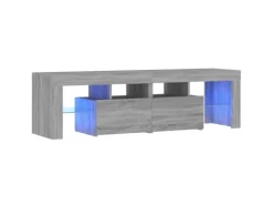 vidaXL TV-Schrank mit LED-Leuchten Grau Sonoma 140x36,5x40 cm Modell 1