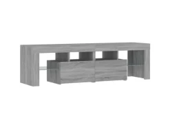 vidaXL TV-Schrank mit LED-Leuchten Grau Sonoma 140x36,5x40 cm Modell 1