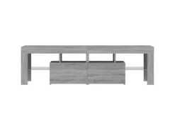 vidaXL TV-Schrank mit LED-Leuchten Grau Sonoma 140x36,5x40 cm Modell 1