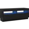 vidaXL TV-Schrank mit LED-Leuchten Schwarz 100x35x40 cm