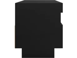 vidaXL TV-Schrank mit LED-Leuchten Schwarz 100x35x40 cm