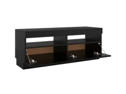 vidaXL TV-Schrank mit LED-Leuchten Schwarz 100x35x40 cm